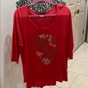 Bling skull blouse